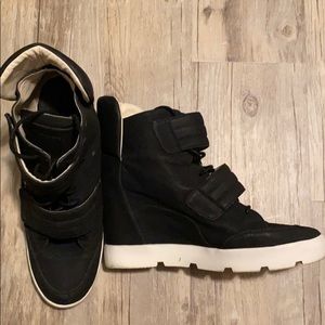 Black Wedge Sneaker